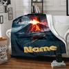 Custom Name Fiery Warrior'S Crown Party Blanket For Couch Bed Plush Cozy Fuzzy Blanket Super Soft Warm Blankets For Fall And Winter 0916281