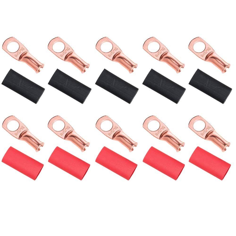 

8 AWG 5/16 Клеммный разъем Наконечники аккумулятора Наконечники медной проволоки Кольцевые клеммы Концы кабеля аккумулятора