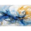 Modern Blue and Gold Abstract Posters Swirling Lines Prints Canvas Oil Painting Wall Art Pictures Home Living Room Decoration