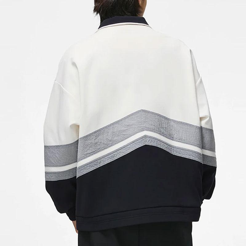 Li-Ning Color Block Loose Knit Jacket Men Jacket AJDT623-2