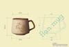 Set CLASSIC POOH French Dishwasher and Gift Bag with [Set] 2-Piece (RIVERET Mug, 310ml, Bamboo, Safe, RV-207WCP, Ribbon)