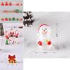 Adoráveis Mini Enfeites de Natal Apresentando Micro Paisagens de Resina de Papai Noel e Boneco de Neve