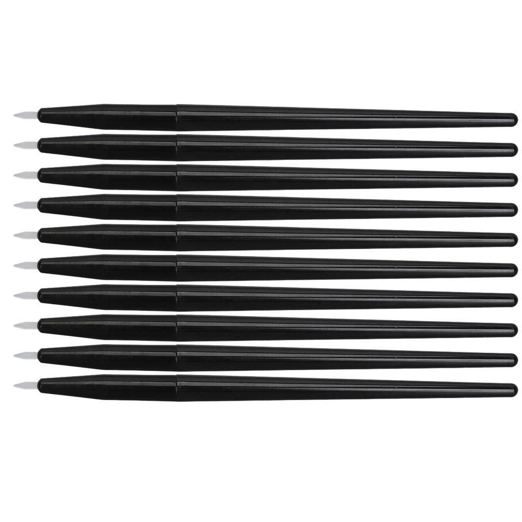 10pcs Eyeliner Brush Soft Easy to Clean Silicone Eyeliner Brush Portable Eyeshadow Eyebrow Brush Professional Eye