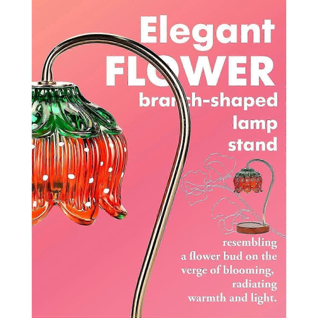 Strawberry Glass Candle Warmer Lamp with Timer and Dimmable Light for Jar Candles Gifts