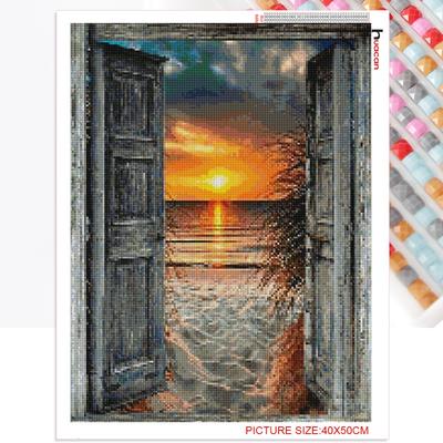 Pittura diamante 5D Tramonto Diamante Ricamo Mosaico Paesaggio