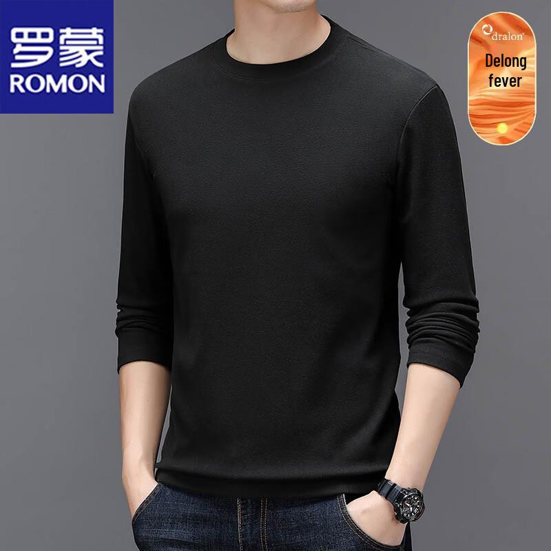 ROMON Men's Slim Fit Long Sleeve Round Neck T-Shirt