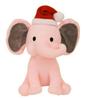 Cute Cartoon Baby Elephant Plush Toy with Santa Hat