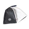 SAUNA REPUBLIC Imabari Towel Certified Sauna Hat with Curl Strap, Made In Japan, Large, Quick-Drying Sauna Cap (Gray X White)