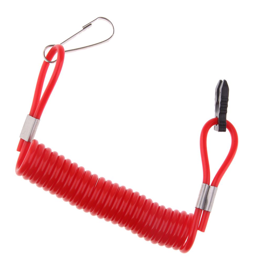 Safety Boat Motor Outboard Engine Ignition Emergency Kill Stop Switch Key Lanyard Rope Clip for Yamaha All Series Lanyard Rope Clip Hook
