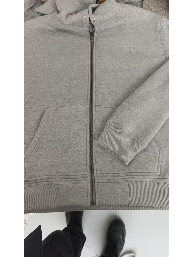 High-Quality British Style Hooded Men's Sweatshirt with Embroidered Logo - European Sizes, Autumn/Winter Jacket