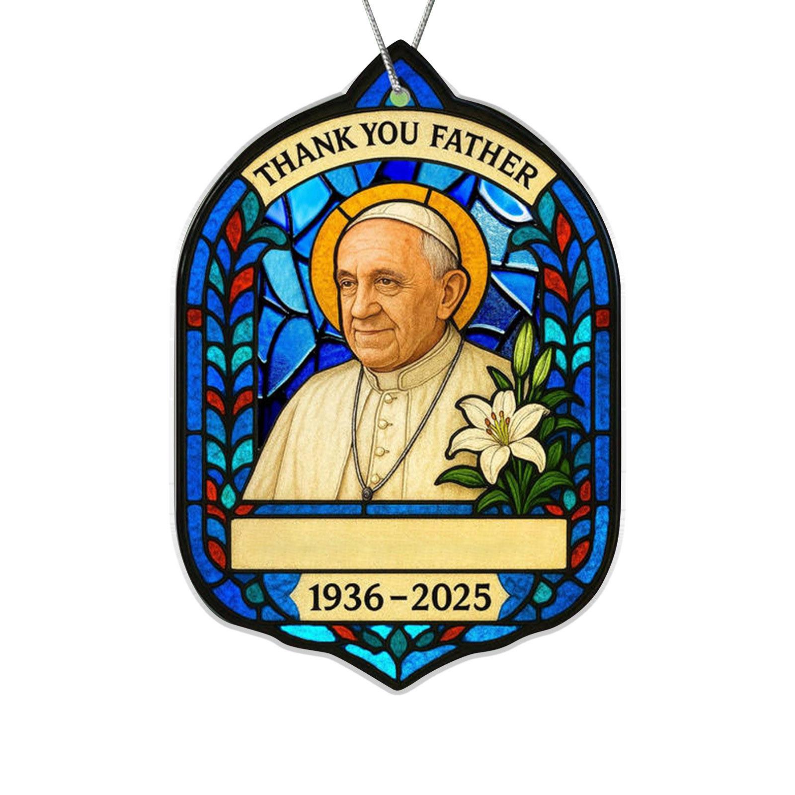 

Памятные акриловые украшения, рождественские украшения в знак благодарности Папе Римскому, католические религиозные подарки для мужчин и женщин One Size