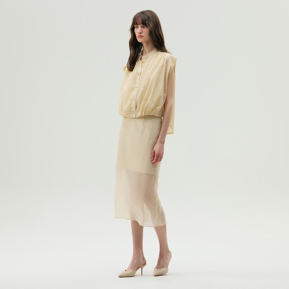Ibiem See-Through H-Line Long Skirt Emp4Wsk050