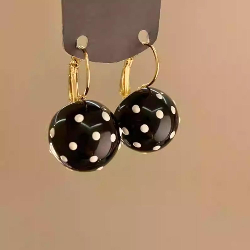 Buckle Closure Round Ball Earrings Ear Clips Dangle Earrings Drop Earrings  Summer Vacation