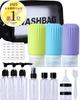 In 2026 Travel More Travel Bottle Set of 14 Designed by Travel Professionals Push Lotion Spray Cosmetic Storage Bag Perfect for and Business
