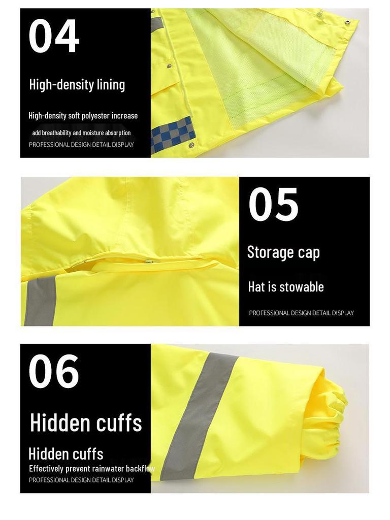 Impermeable y Pantalones Reflectantes para Trabajadores de Tráfico y Saneamiento