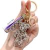 Creative Diamond bear Car Keychain hand-made luxury keychain rhinestone keychain Bag Pendant Doll girl gift pendant