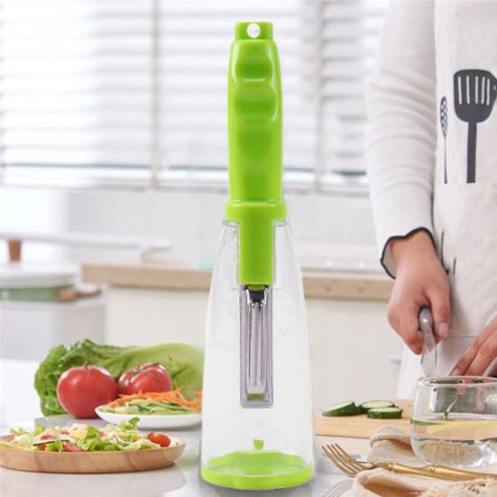 Konteynerli Sebze Soyucu Mutfak Meyve Sebze Soyucu Keskin Paslanmaz Çelik Bıçaklı Patates Havuç Salatalık İçin