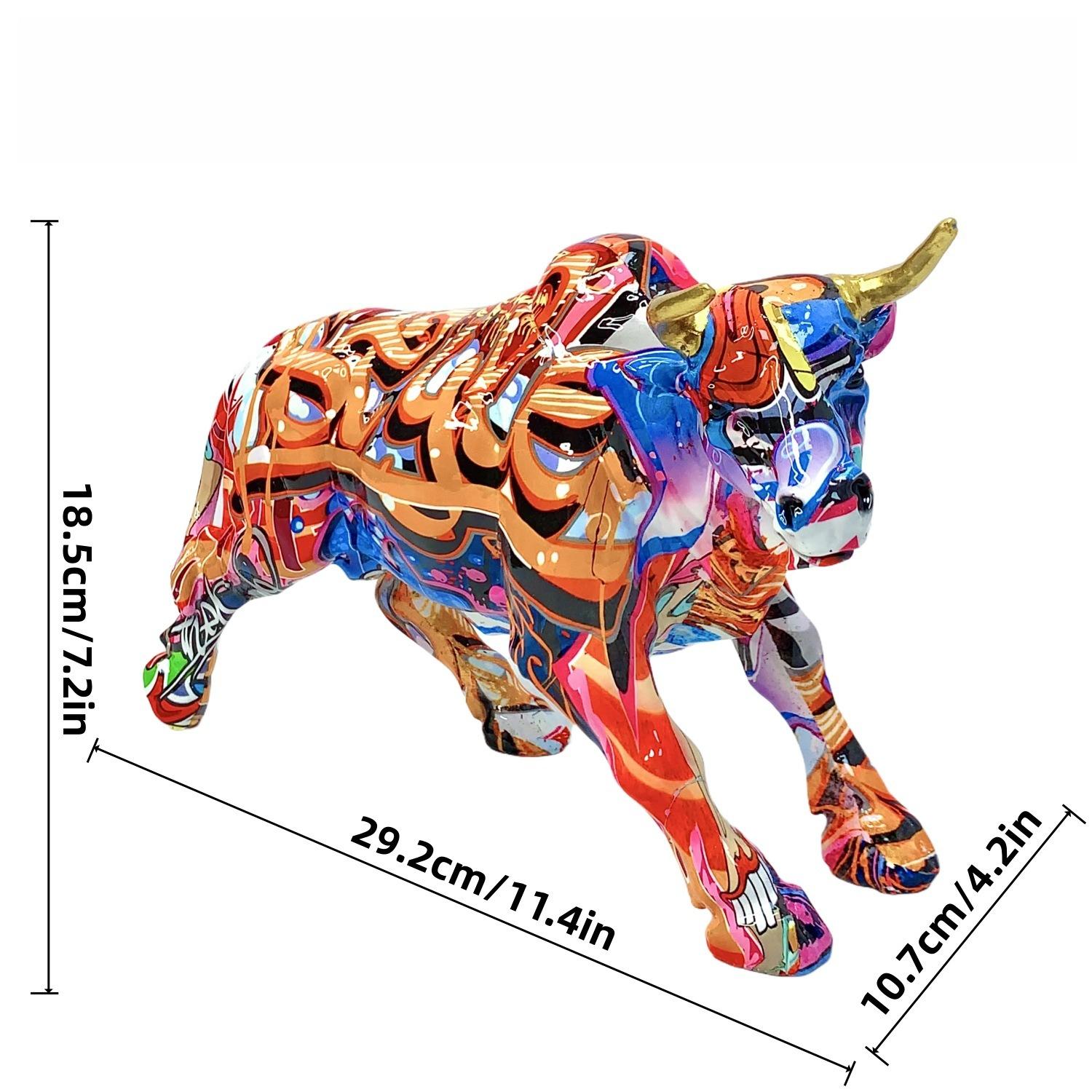 

New Creative, Wall Street Resin Cow Statue, Cow Statue, Home Decoration, Cow Art, Desktop Decoration Sculpture
