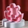 Flexible Sturdy Silicone Epoxy Resin Castes Mold Flower Shaped Tray Dishes Molds for Craft and Home Decoration