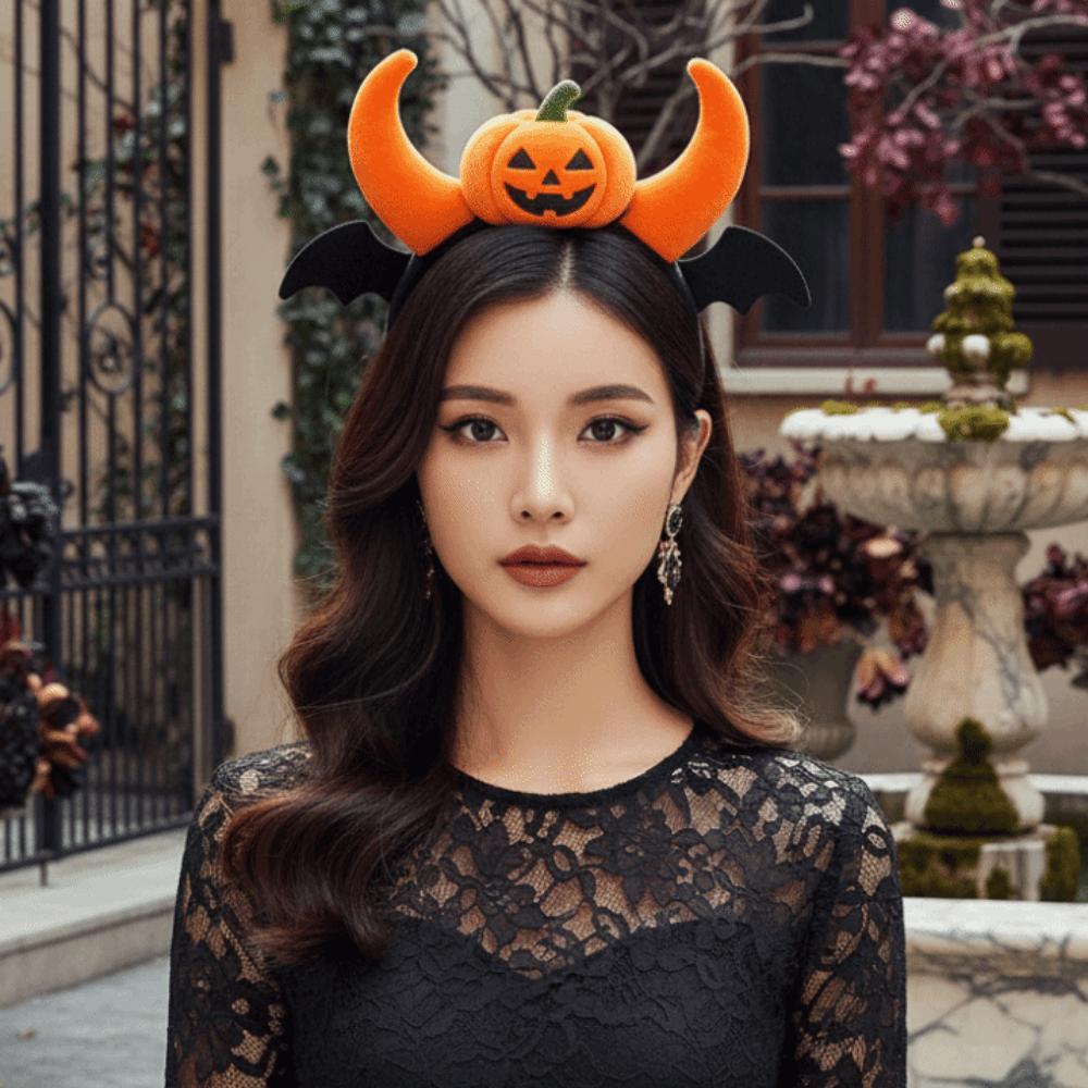 Lightweight Bat Hairband Elastic Spooky Headwear Festival Cosplay Props Pumpkin Headband Toddlers