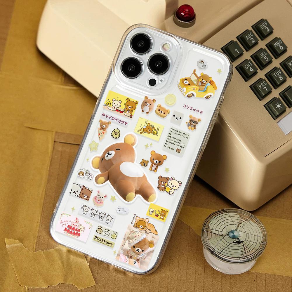 Japanese Rilakkumas Cute Phone Case For Samsung Galaxy S25 S24 S23 S22 S21 S20 FE Note20 10 Edge Plus Ultra Lite 5G Back Cover