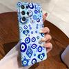 European Station Blue Devil Eyes Samsung S25 Mobile Phone Case GalaxyS24/23 All-inclusive Anti-drop Film Case A25