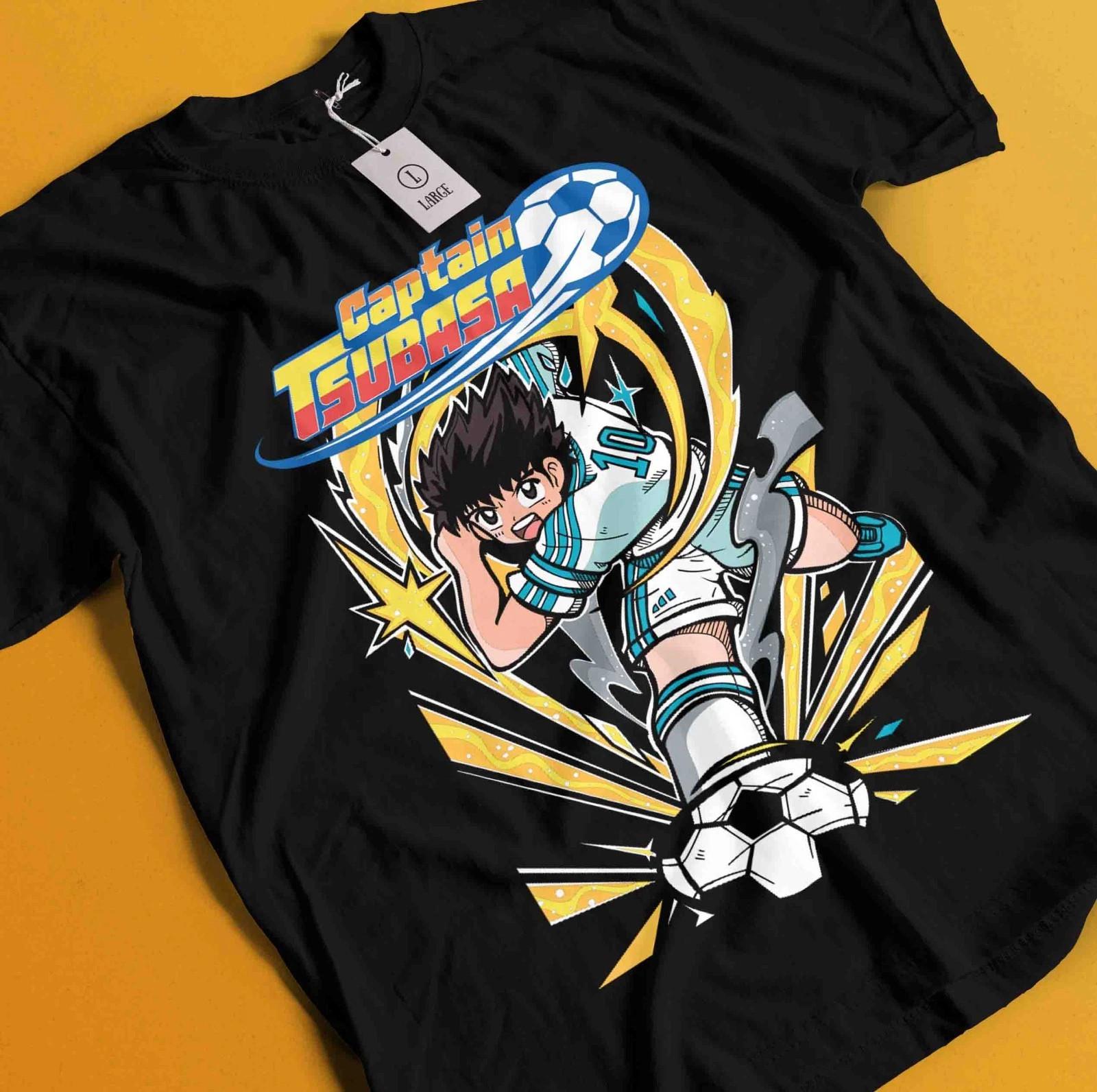 Captain Tsubasa anime T Shirt Mens Womens Tees Top, Soccer Manga Tshirt, Japanese Anime lot M