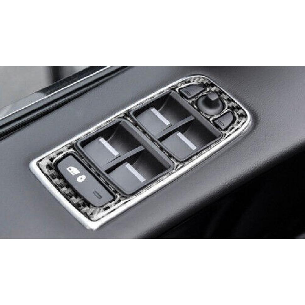 For Jaguar XE 2016-2019 Real Carbon Fiber 4PC Panel Trim Window Lift Lock Switch