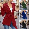 Herfst Nieuwe Dames Blazer, Casual Vetersluiting Open Voorkant Kantoor Werkpak Jas