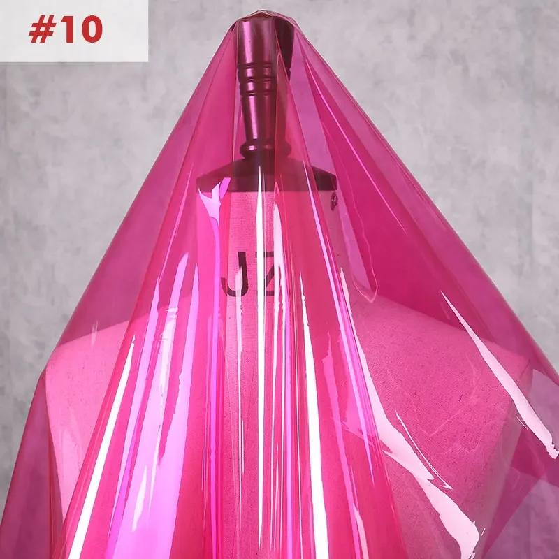 

Transparent TPU Fabric Waterproof 0.2mm PVC Jelly Film Fabrics For Raincoat Clothes Designer Fabric DIY Bag Sewing Accessories 50cm