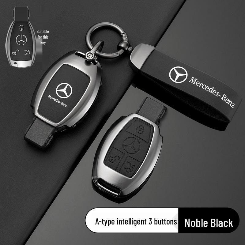 Originalt Mercedes-Benz nyckelfodral för E300L, C260L, A200L, GLA200, GLC/B - Unisex Bilfärgsskal