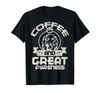 Coffee and Great Pyrenees Coffee Drinking Dog Owner Lover T-Shirt