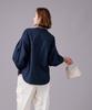 Yours BYXU0948 Volume Sleeve Size M Women's Blouse, Navy,