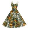 Women's Fashion Casual Halloween Print Sexy Off Shoulder Punk Retro Dress