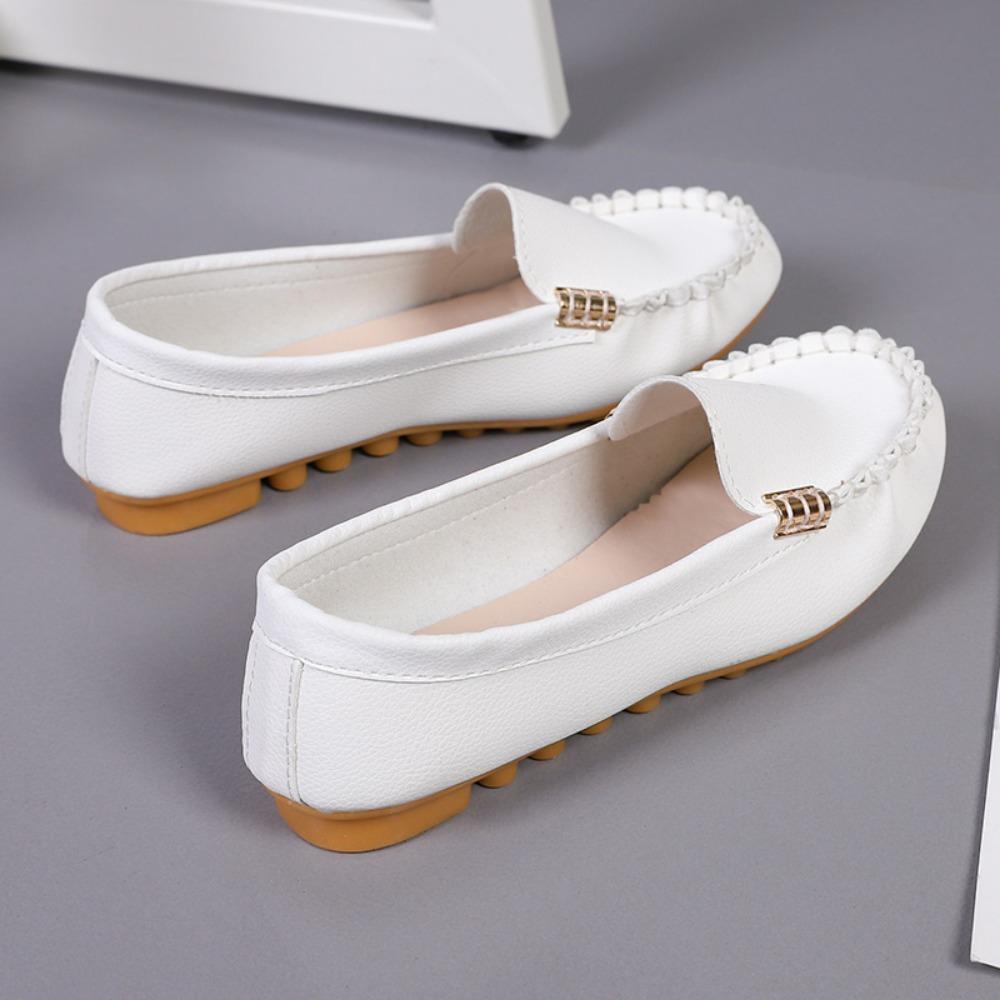 Fashion Women's Shoes, Loafers, Low Heels, Flat Bottoms, 2024 Summer New Casual Solid Color, Lightweight Women's Shoes on Sale Slip On