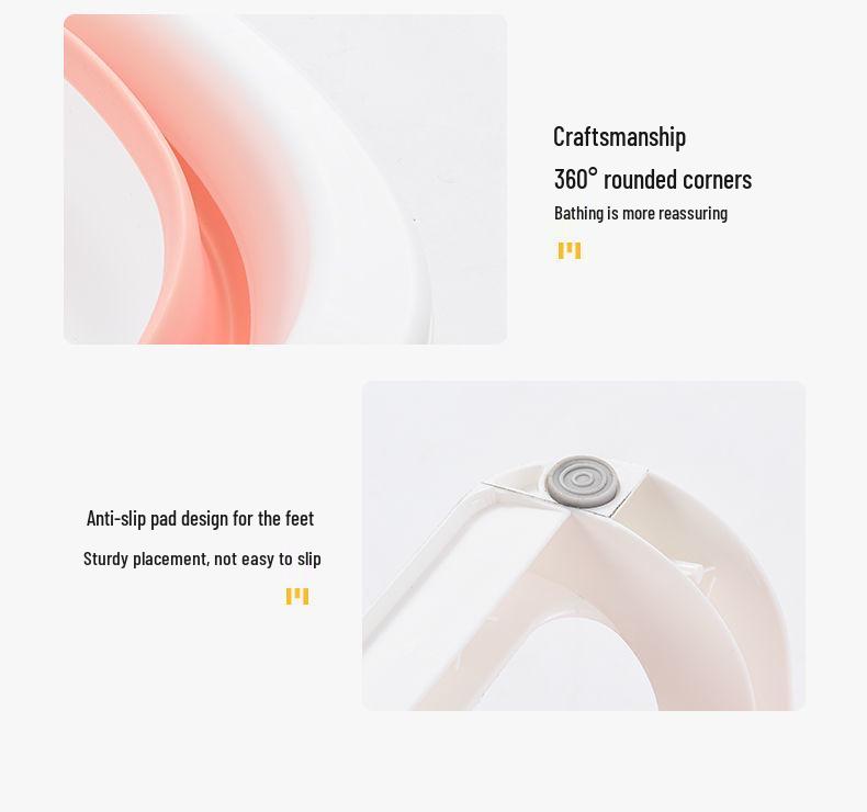 Foldable Baby Reclining Bath Tub, Large Infant Bathtub for Home Use