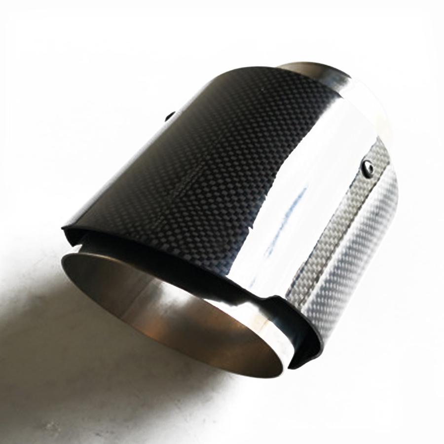 1pcs Stainless Steel Carbon Fiber Car End Pipe Exhaust Pipe
