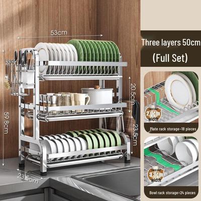 ZISIZ 3-Tier Kitchen Dish Drying Rack
