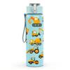 1PC Construction Truck Cartoon Print 750ml Color Plastic Sports Water Bottle Leakproof Flip Straw Lid Suitable for Sports Office Home Use