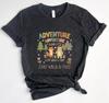 Adventure Awaits Camping Shirt Stay Wild Free Fox Bear Nature Graphic Tee S0726-884
