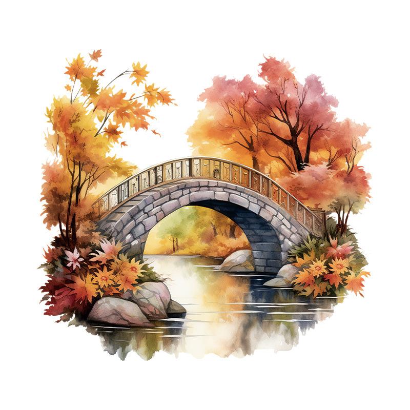 

Self-Adhesive Wall Sticker Maple Tree Pattern Warm Home Decor for Living Room Bedroom Corridor Entrance Background 60x60CM різнокольоровий