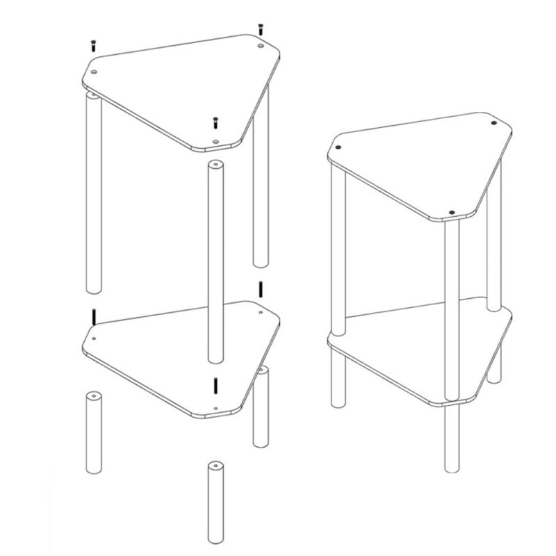 Acrylic Coffee Table Clear Multipurpose Furniture Sturdy Side Table Transparent Desk Polygonal Shape Bedroom Nightstand
