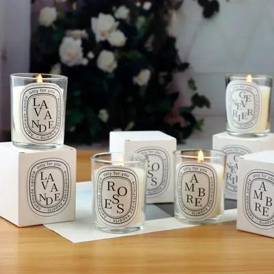 Romantische transparente Duftkerze, Geschenk, Duftkerzen, aromatische Kerzen, Gastgeschenk, Hochzeitskerzen, Kerzenglas