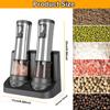 USB Rechargeable Electric Salt and Pepper Grinder Set Adjustable Coarseness Spice Mill Stainless Steel Pepper Grinder with Stand