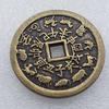 Antikes Handwerk: Zodiac Messingmünze mit Vierkantloch (43 mm Durchmesser, 3 mm Dicke)