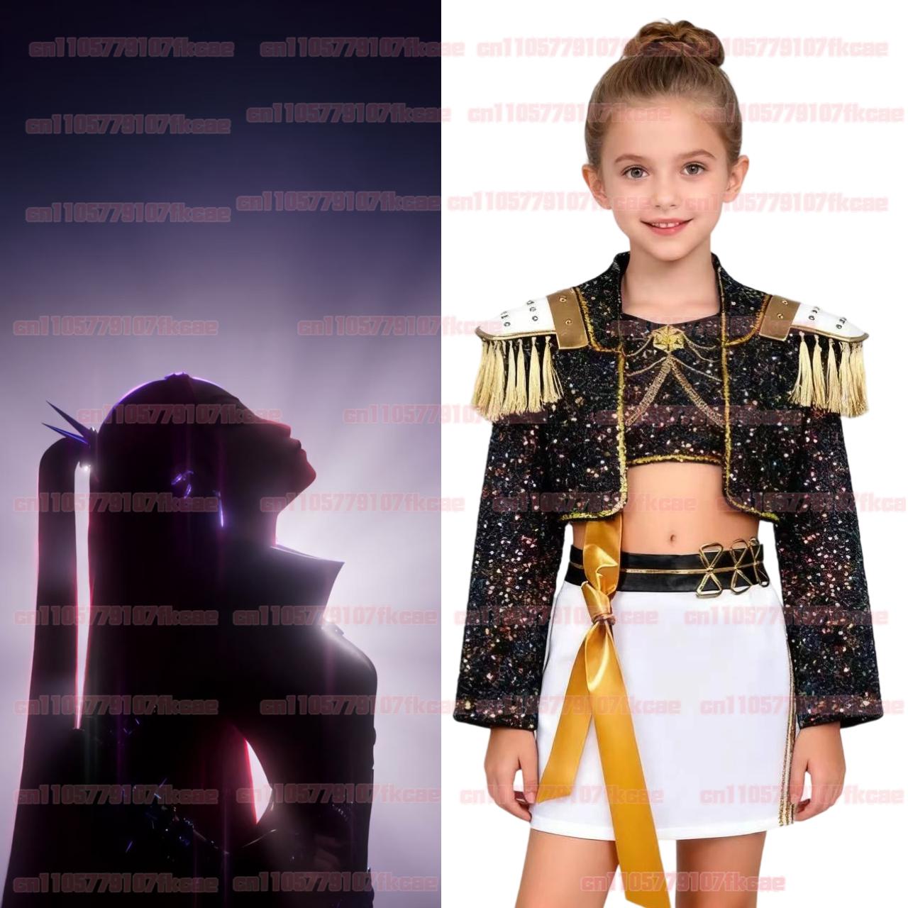 

Аніме Ідол Діти Дівчата Kpop Мисливці на Демонів Румі Зої Міра Косплей Повний Костюм Костюм Сценічний Виступ Дитяча Хелловін Вечірка kids 130cm