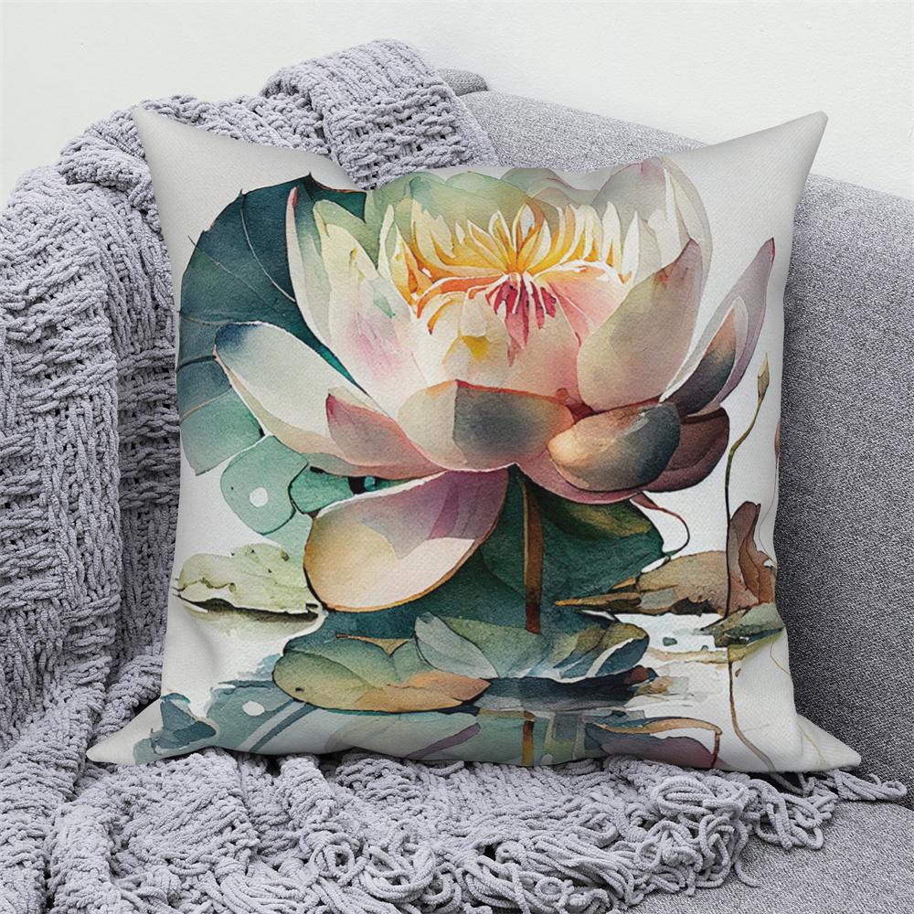 Juste De Coussin Florale D'interconnexion, Décor De Canapé De Maison De Ferme, Jeté De Voiture, Pivoine, Annie, Imprimé