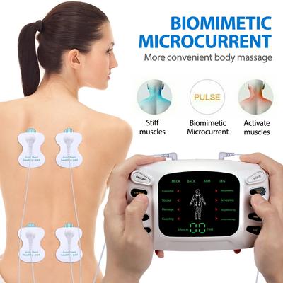 EMS Machine Electric Physiotherapy Tens Body Electrical 8 Pads Muscle Stimulator Pulse Acupuncture Back Neck Slipper Massage