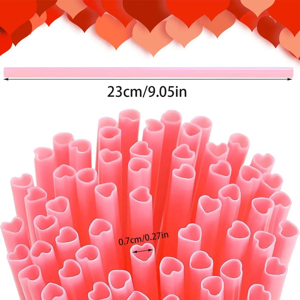 10pcs Creative Heart Pink Disposable Straw Bride Straws Tribe Supplies Hen Parti Bride To Be Bachelor Party Wedding Supplies