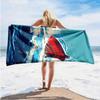 Summer Holiday Nautical Style Microfiber Beach Towel Sandproof Waterproof 2D Flat Printed Swim Bath Towel Outdoor Sport